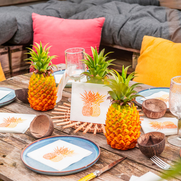 Paviot, Napkin, pineapple, printed the colours, yellow, orange, style, style